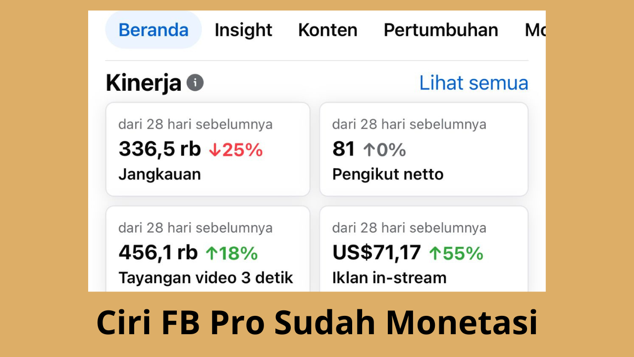 Ciri FB Pro Sudah Monetasi